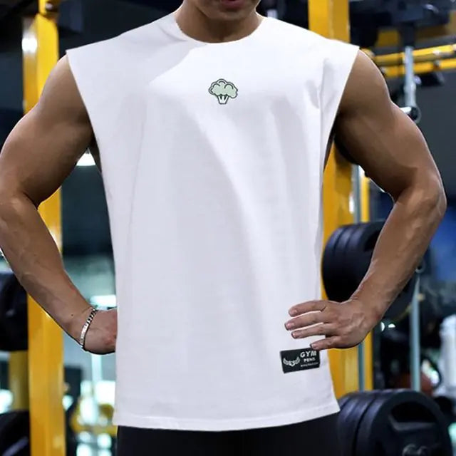 Men's Breathable Quick-Dry Sleeveless Fitness T-shirt