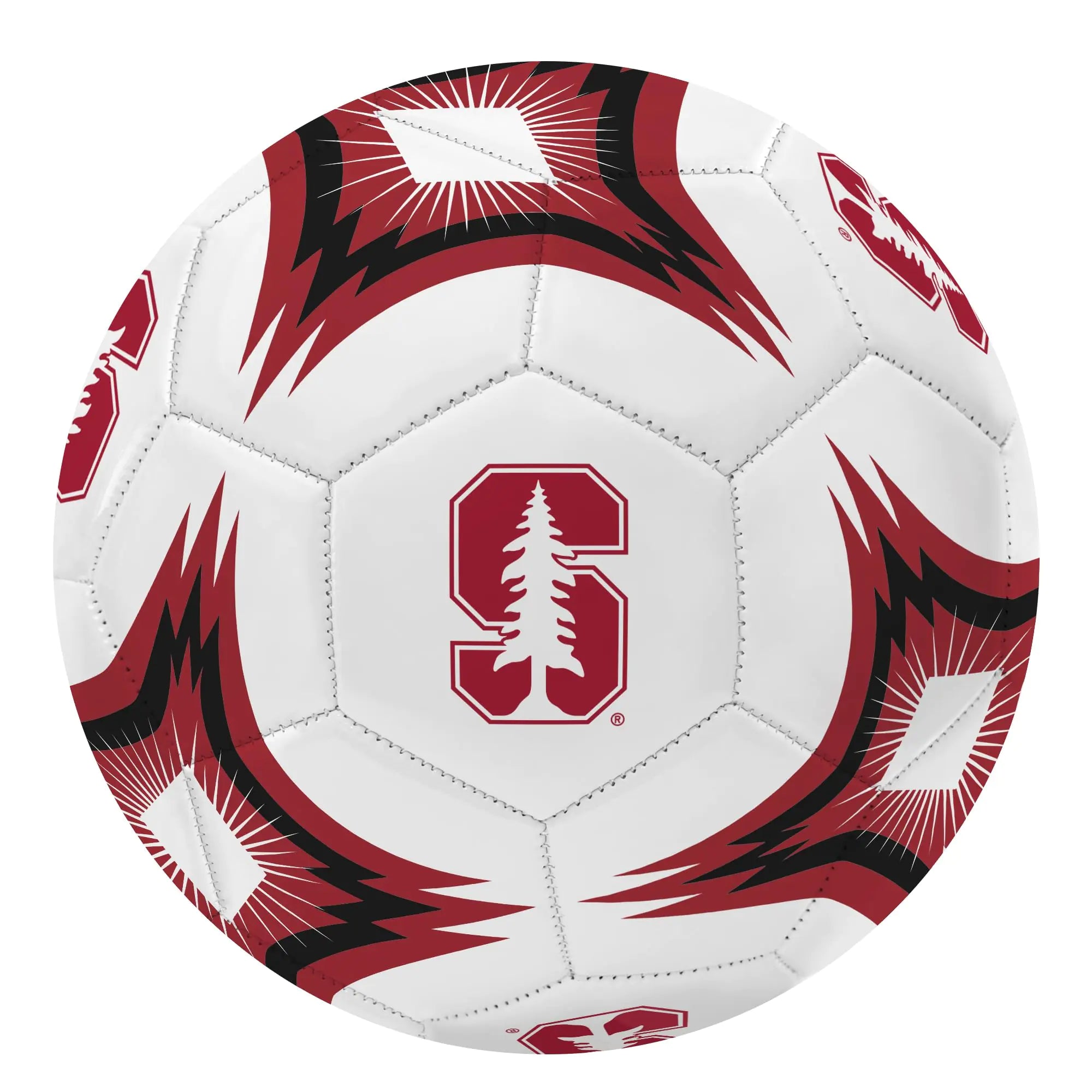 Icon Sports College Official Licensed Soccer Ball Regulation Size 5 Soccer Ball | Stanford Kaleidoscope