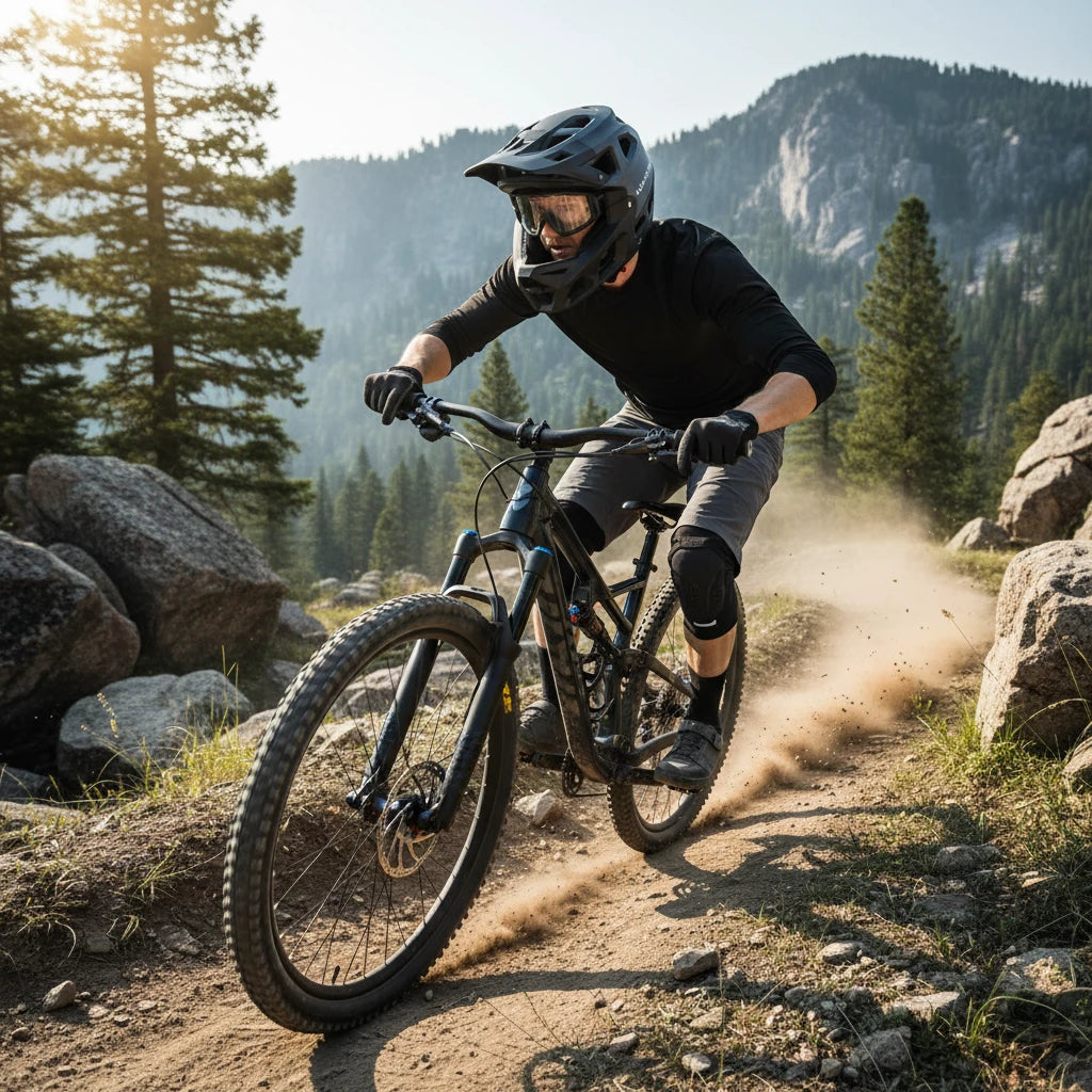 LIXADA Adult Bike Helmet Full Face Mountain Bike Helmet Lightweight Bicycle Helmet with Pads & Visor Comfort Cycling Helmet Racing Downhill MTB Helmet for Men Women