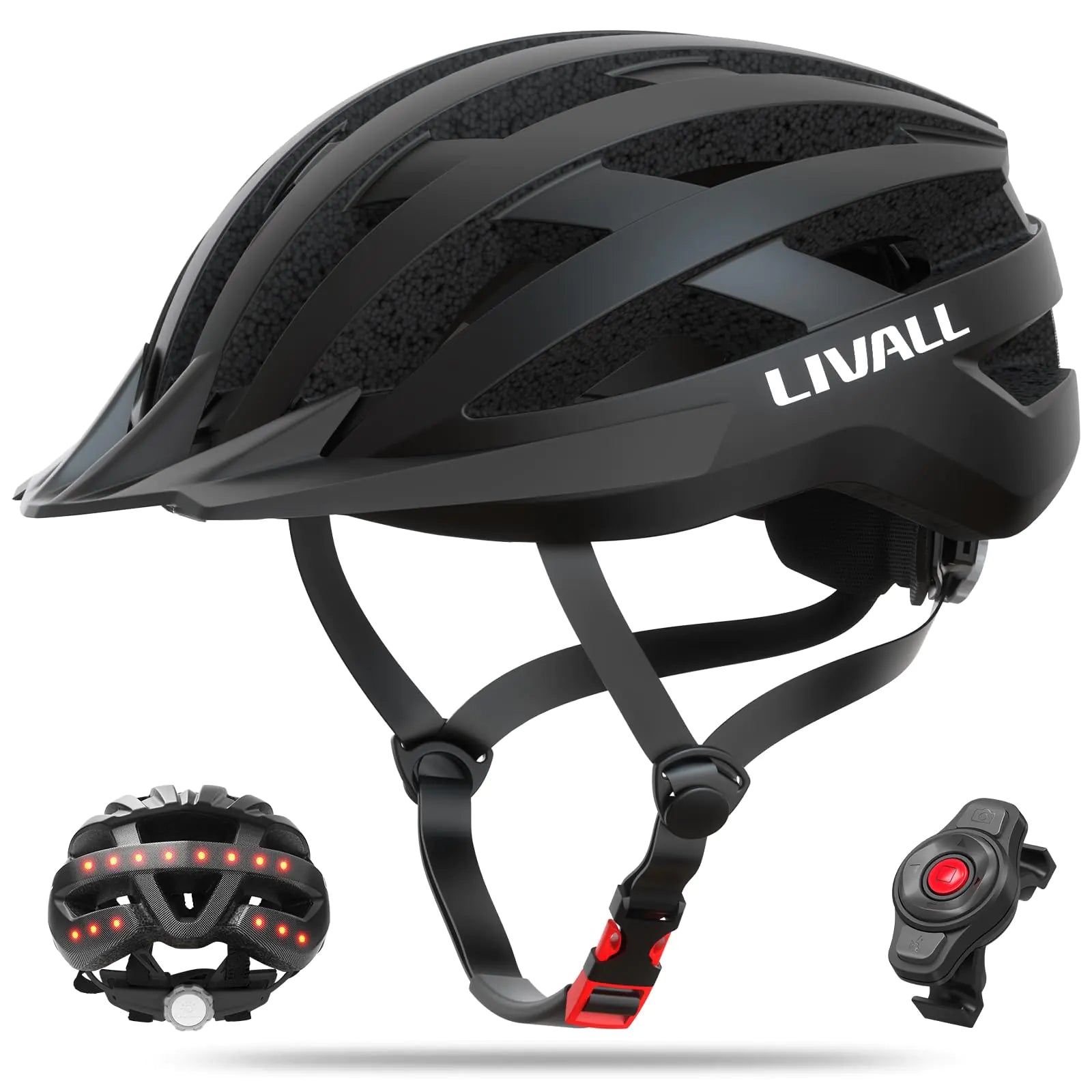 LIVALL MT1 Neo Bluetooth Bike Helmet with Speakers & Built-in Microphone Fall Detection Mountain Bike Helmet with Turn Signals & Brake Warning Light MTB & Road Bike Helmet for Adults Men Women