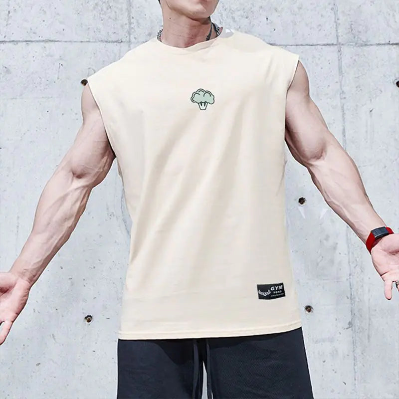 Men's Breathable Quick-Dry Sleeveless Fitness T-shirt