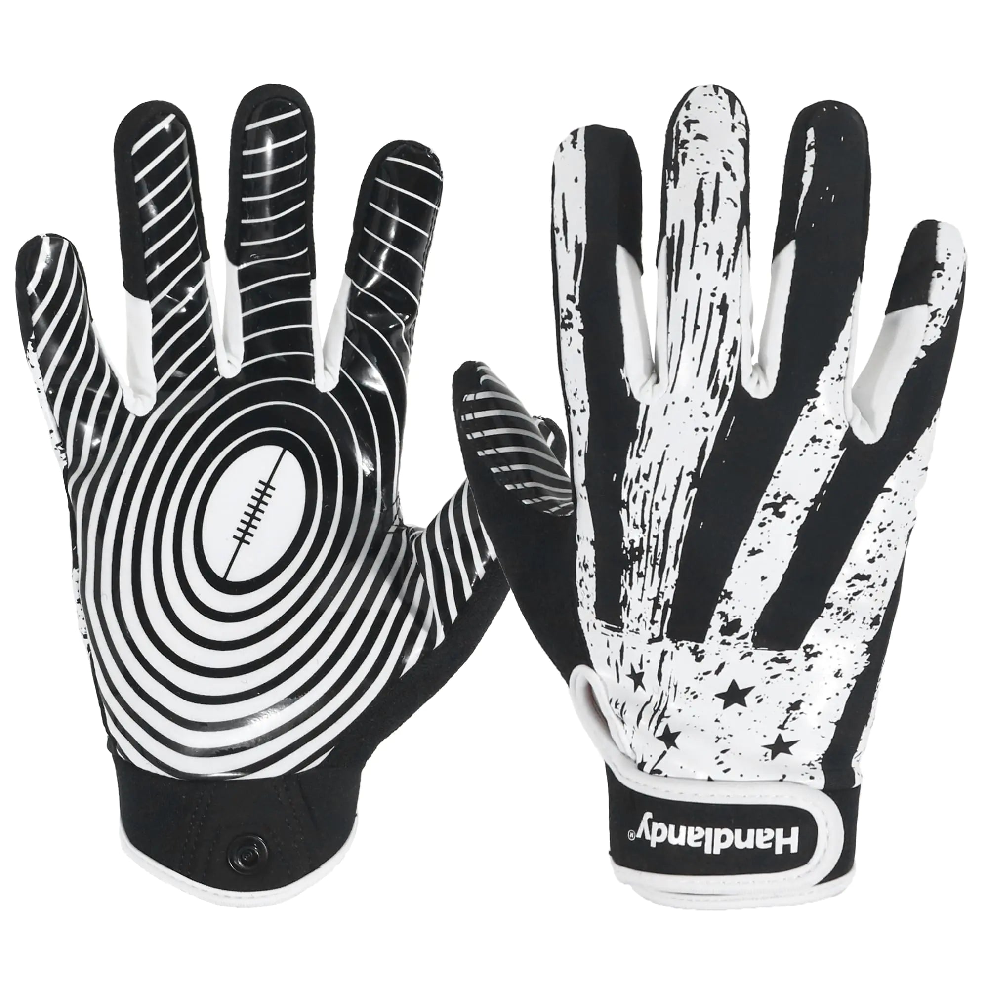 KONGOUARD Football Gloves for Youth Kids Flag Football Gloves Non-Slip Sticky Receiver Gloves (Black)