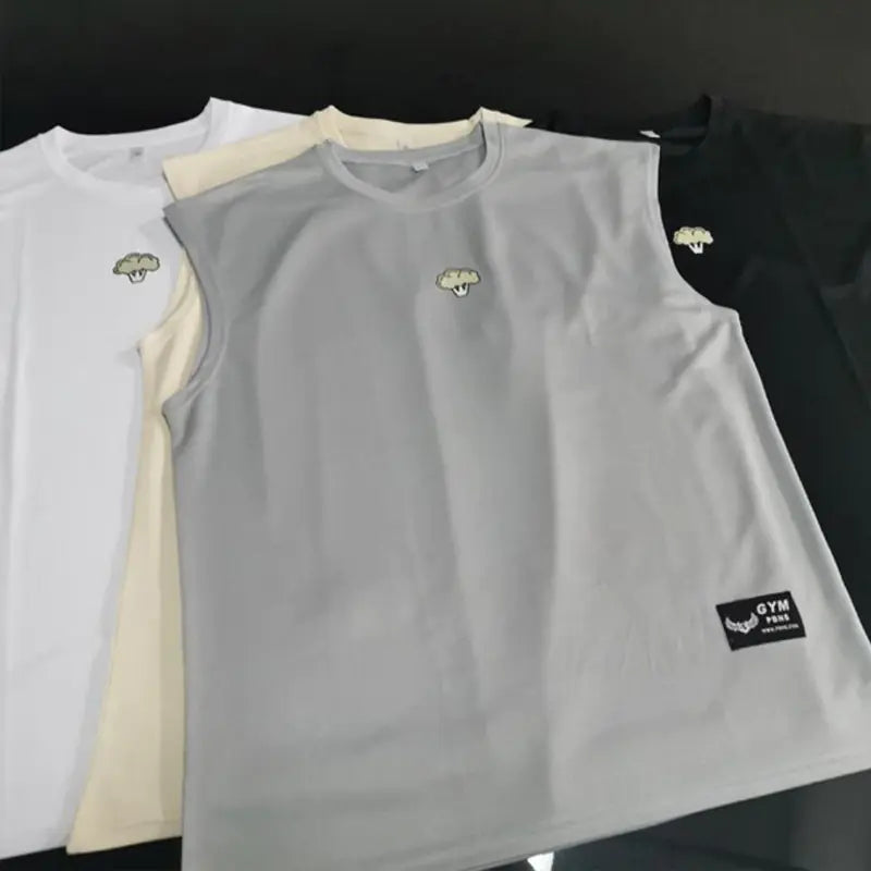 Men's Breathable Quick-Dry Sleeveless Fitness T-shirt