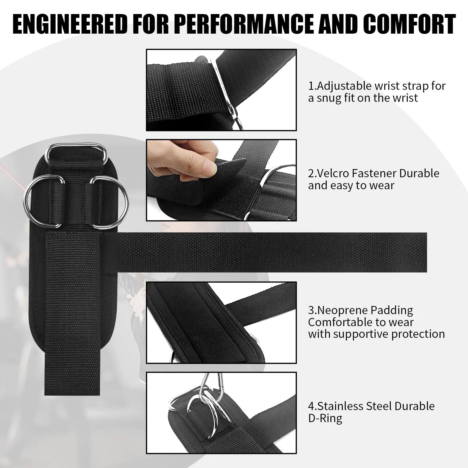 Deadlift Support Fitness Wrist Straps