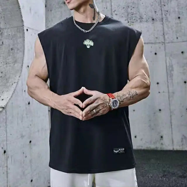Men's Breathable Quick-Dry Sleeveless Fitness T-shirt